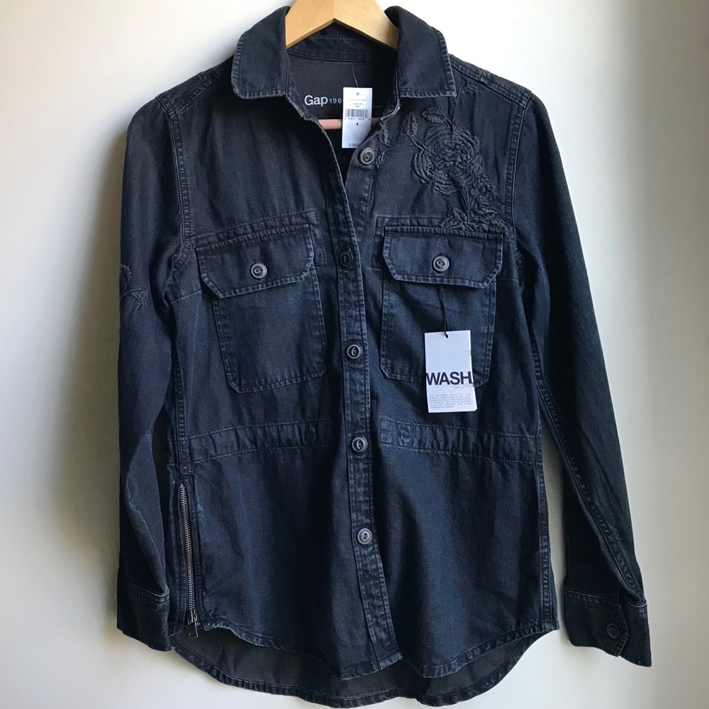 GAP 1969 Embroidered Denim Top S